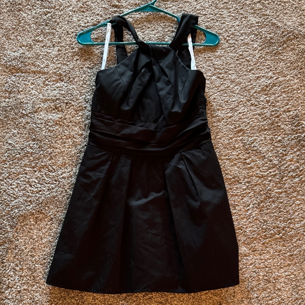 David's Bridal Black Mini Dress